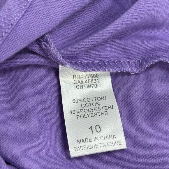 CHASER DISNEY Jasmine & Rajah Aladdin Tank Top Girls Sz M/10 Purple Cotton Blend - Picture 6 of 6